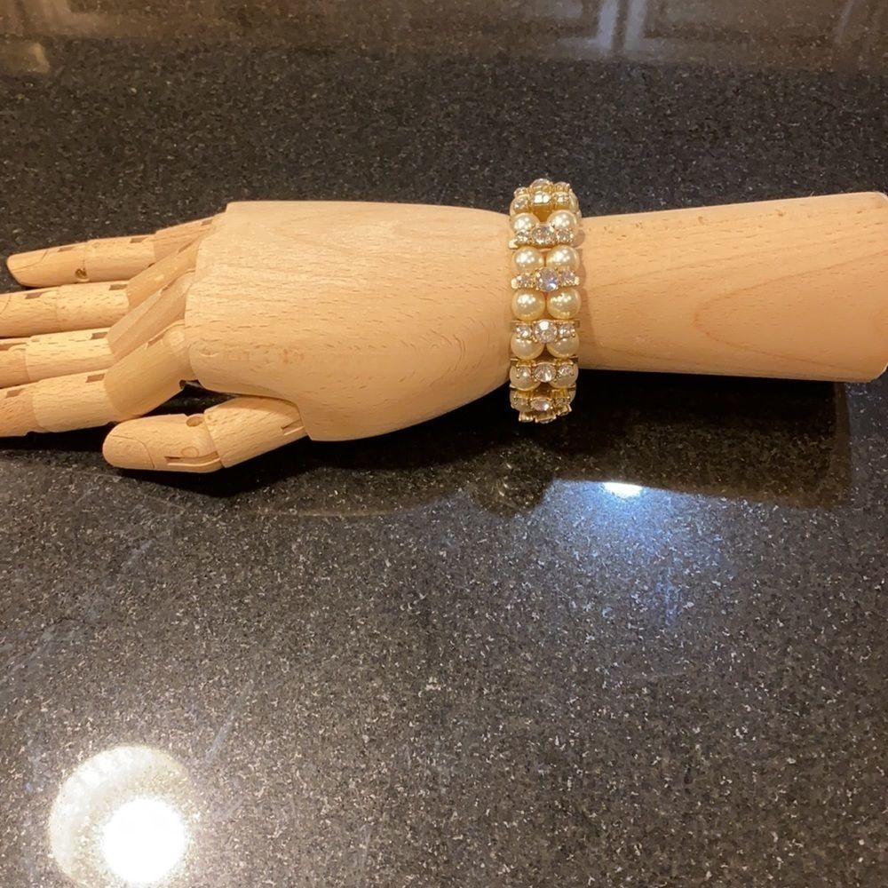 JCrew pearls and stones bracelet